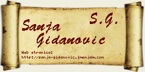 Sanja Gidanović vizit kartica